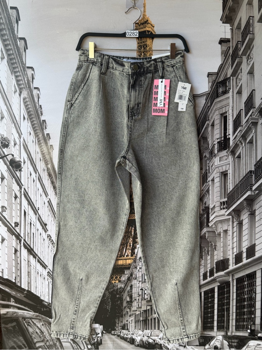 YMI Grey Washed Boyfriend Jeans for Women